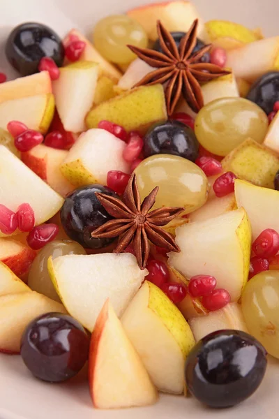 Autumn fruit salad with star anise — Stock Photo, Image