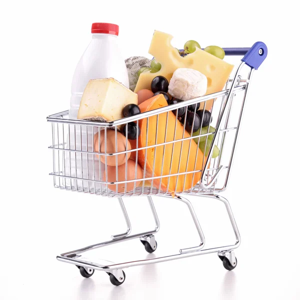 Full grocery cart — Stock Photo, Image
