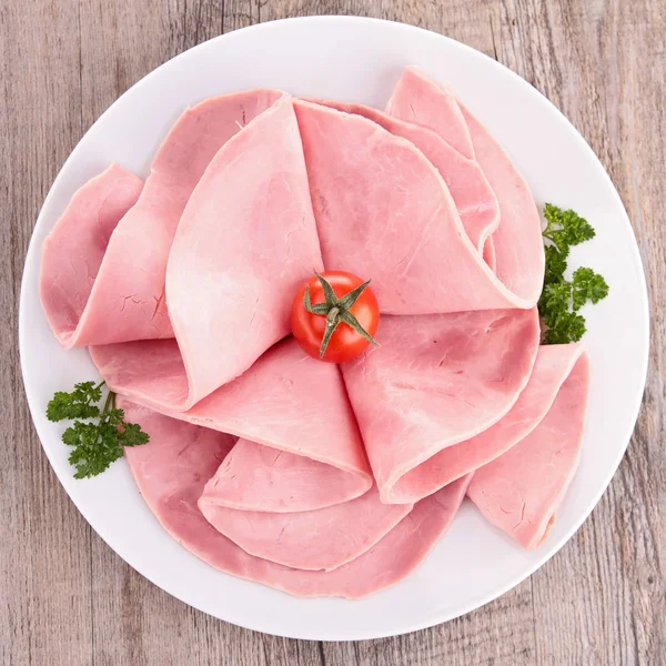 Sliced pork ham — Stock Photo, Image