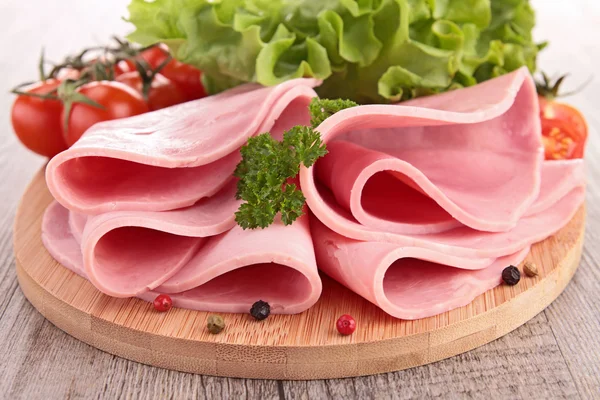 Sliced ham — Stock Photo, Image