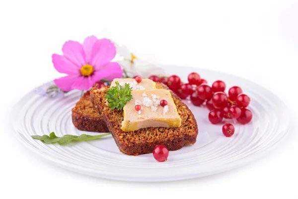 Pão de gengibre com foie gras — Fotografia de Stock