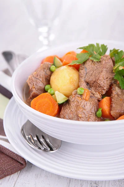 Beef stew and vegetables — Stock Photo, Image