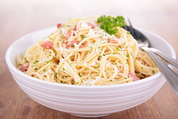 Macarrão Carbonara — Fotografia de Stock