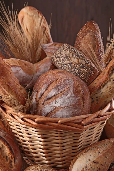 Sortimento de pão, produtos de panificação — Fotografia de Stock
