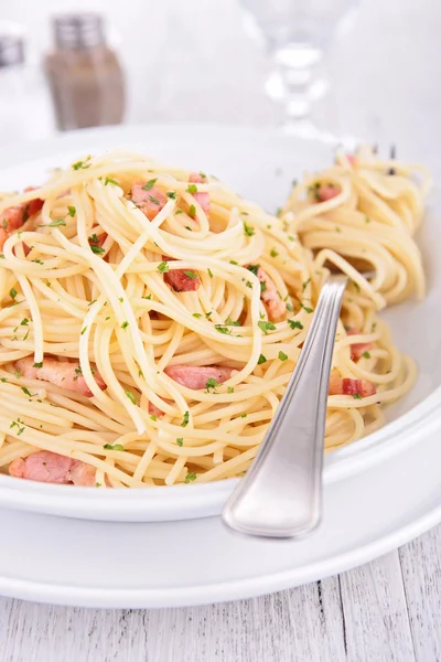 Carbonara Paste — Fotografie, imagine de stoc