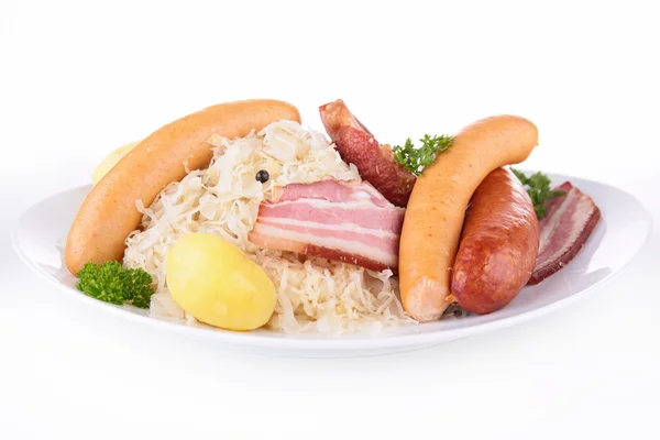 Assiette de choucroute — Photo