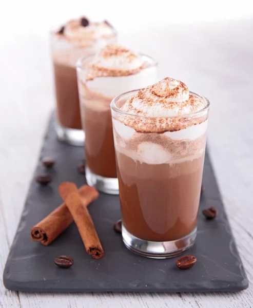 Café o chocolate con crema — Foto de Stock