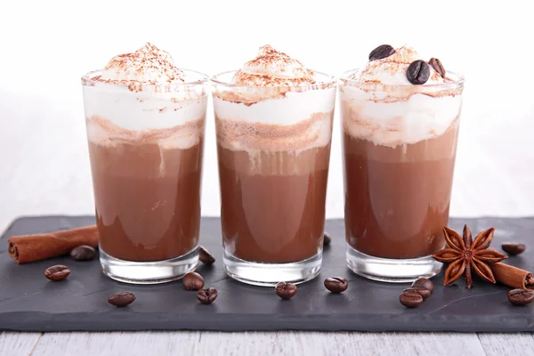 Café o chocolate con crema — Foto de Stock