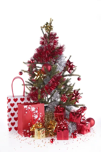 Christmas tree and decoration — Stock Photo, Image