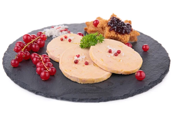 Rebanada de foie gras — Foto de Stock