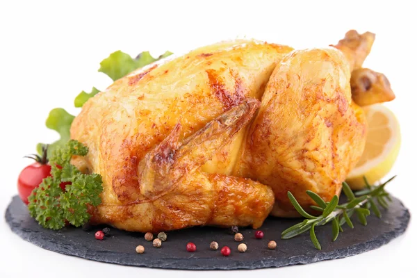 Roasted chicken isolated — Stock Photo, Image
