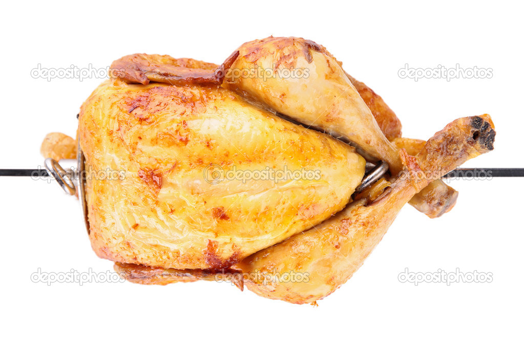 Roasted chicken isolated