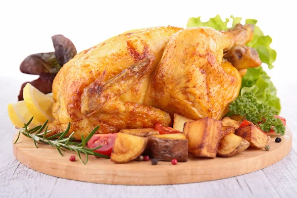 Roast chicken isolated — Stock Photo, Image