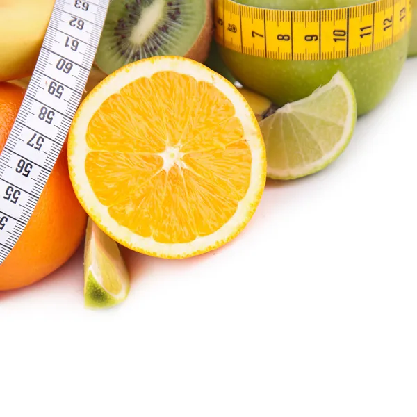 Fruit juice and measure — Stock Photo, Image