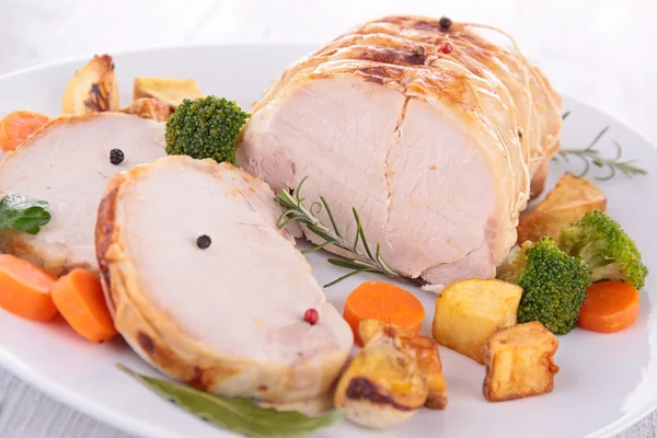 Roast pork and potato — Stock Photo, Image