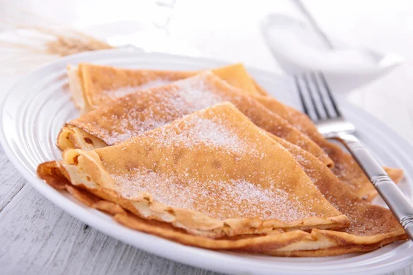 Crepes with sugar — Stock Photo, Image