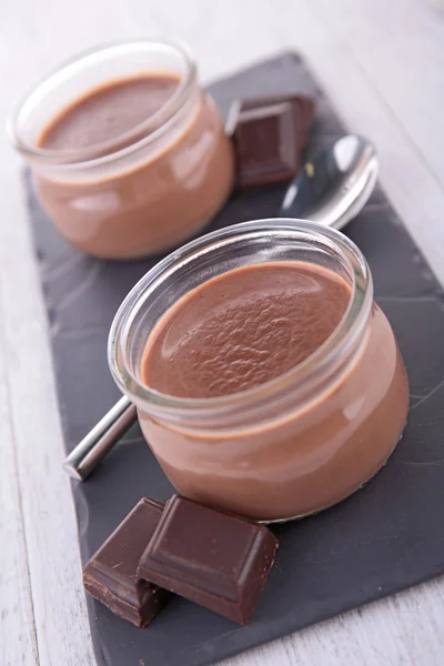 Csokoládé krém desszert — Stock Fotó