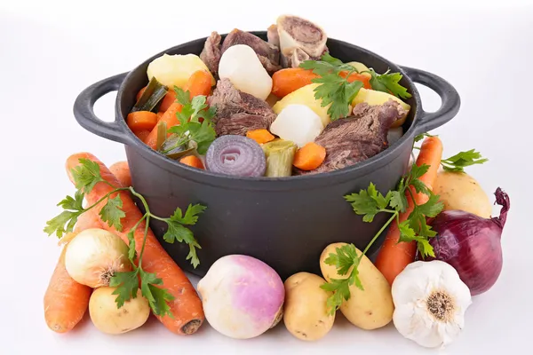 Zöldség- és marhahús — Stock Fotó