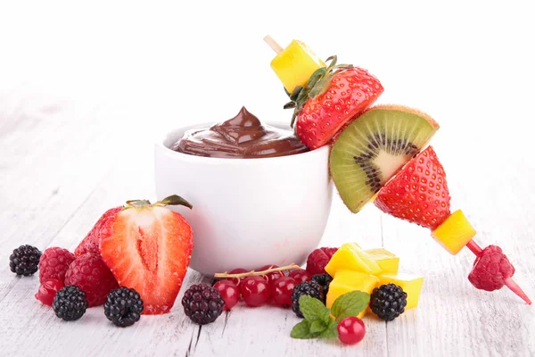 Frutta al cioccolato — Foto Stock