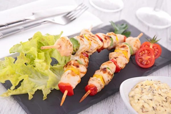 Grilovaná kuřecí kebab — Stock fotografie