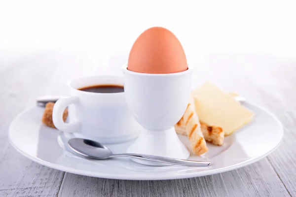 Huevo y café —  Fotos de Stock