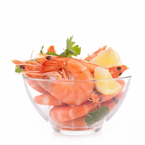 Bowl of shrimps — Stock Photo, Image