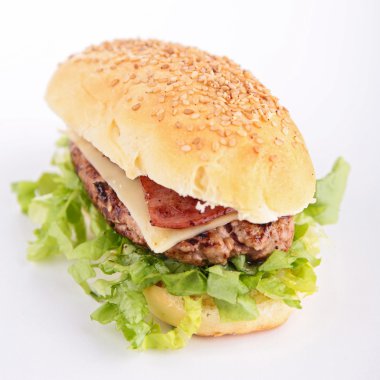 sığır ve domuz pastırması ile sandviç