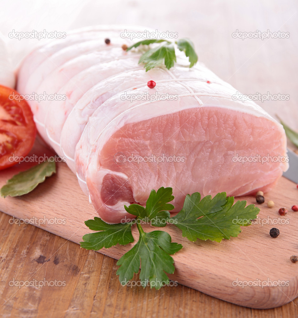 Raw roast pork