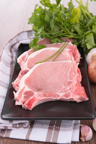 Raw pork chop — Stock Photo, Image