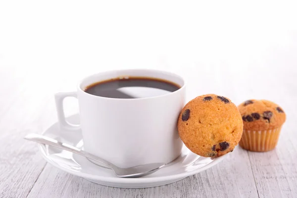 Tasse à café et muffin — Photo