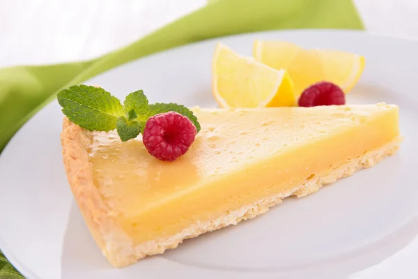 Slice lemon cake — Stock Photo, Image