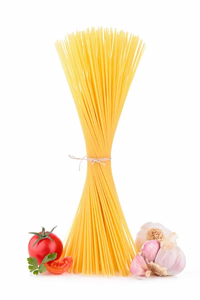 Spagetti, domates, sarımsak — Stok fotoğraf