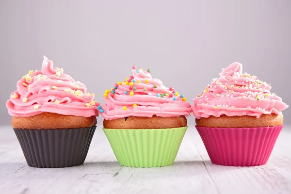 Drei Cupcakes — Stockfoto