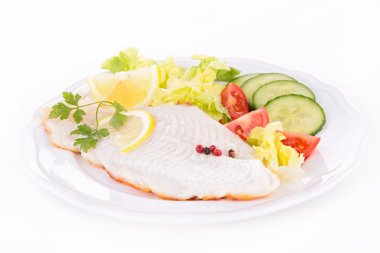 sebze ve balık filetosu