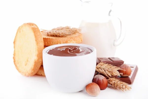 Cioccolato spalmato e tostato — Foto Stock
