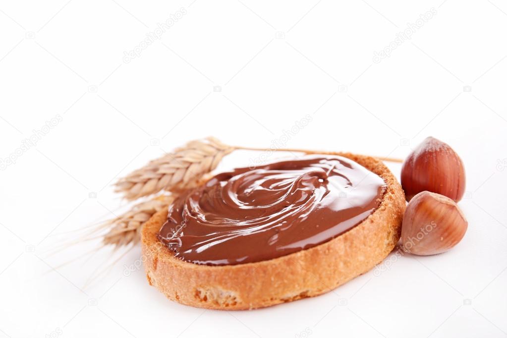 Chocolate spread and toast