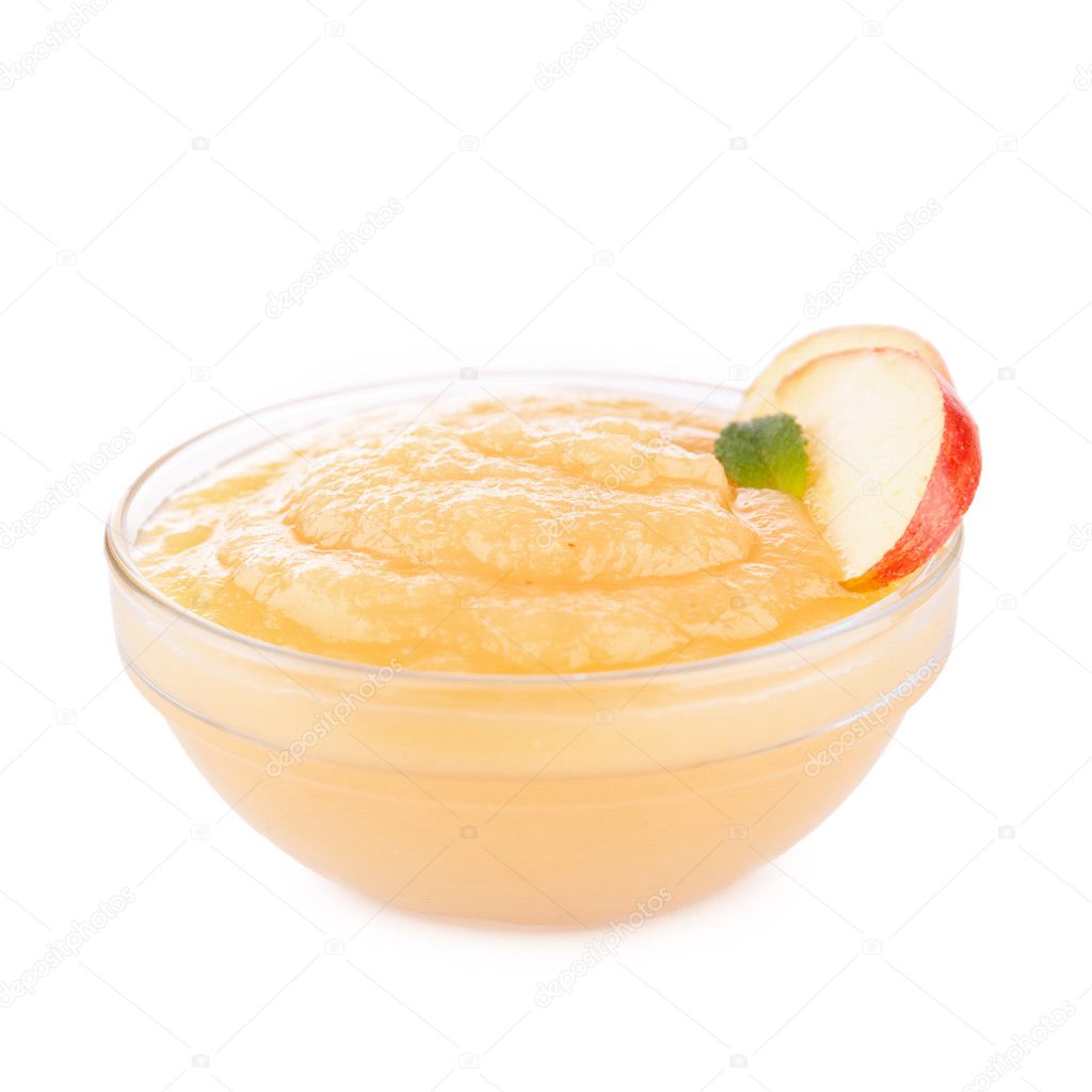 Bowl of apple sauce β Stock Photo Β© studioM #42349283
