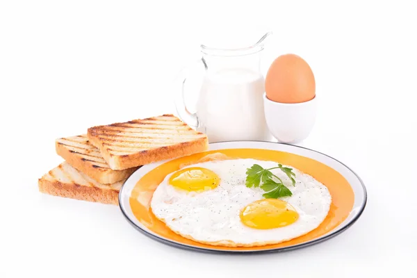 Fried egg and toast — Stock Photo, Image