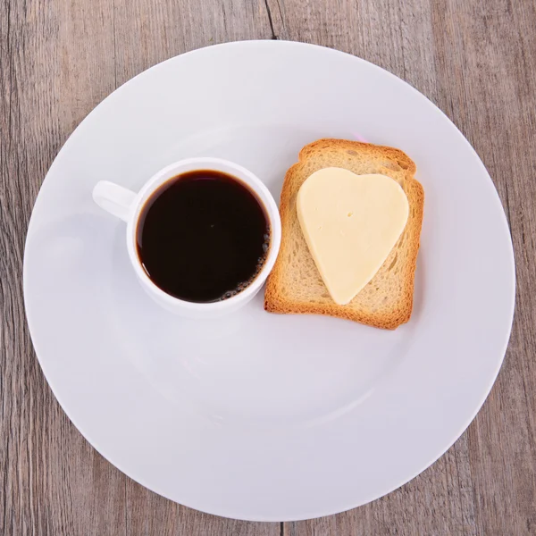 Café et pain grillé — Photo
