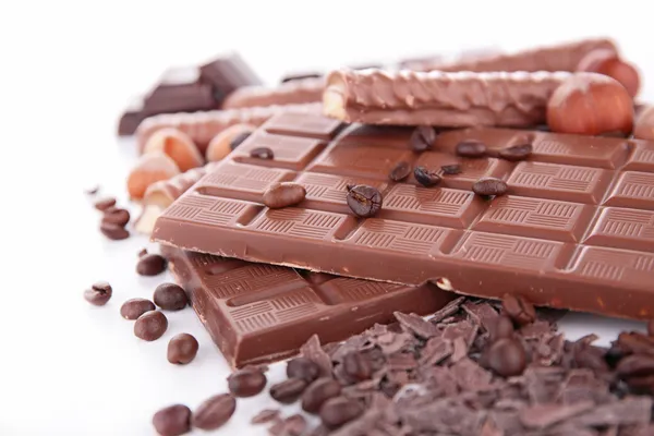 Čokolády a ořechů — Stock fotografie