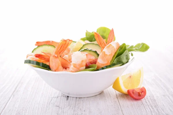 Bowl of shrimp salad — Stock Photo, Image