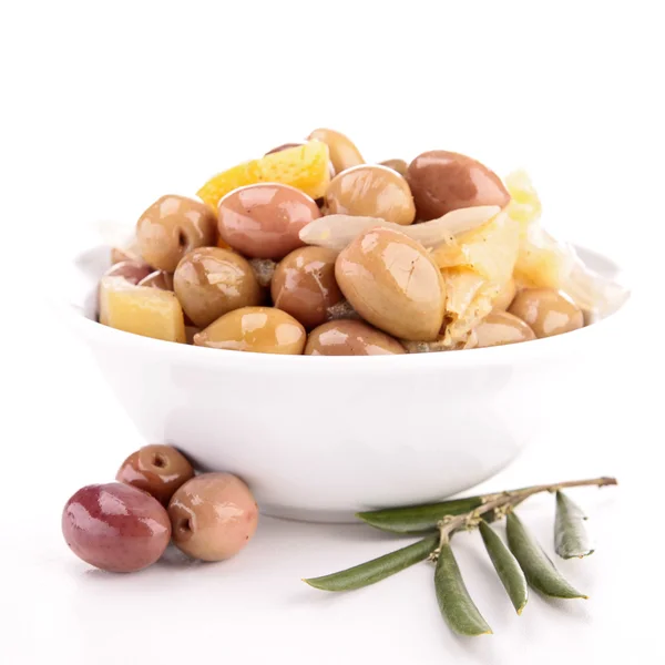 Bowl of olives — Stock Photo, Image