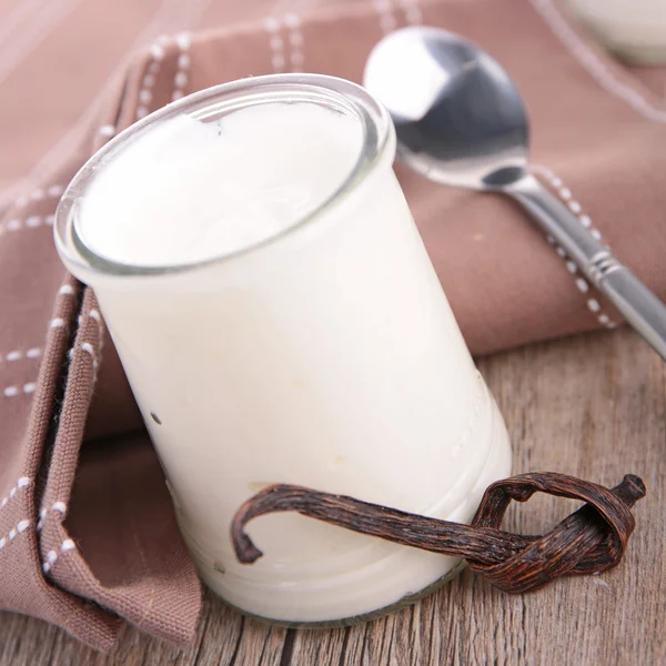 Joghurt und Vanille — Stockfoto