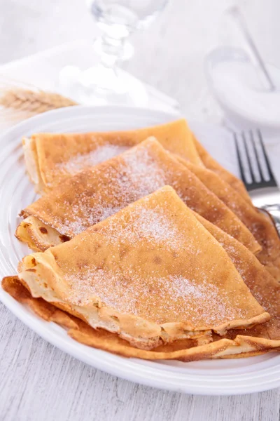 Crepe with sugar — Stock Photo, Image