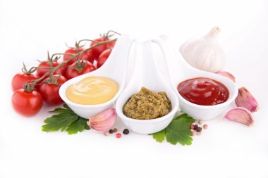 hardal, pesto ve ketçap