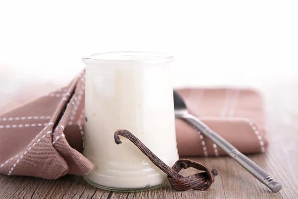 Vanillejoghurt — Stockfoto