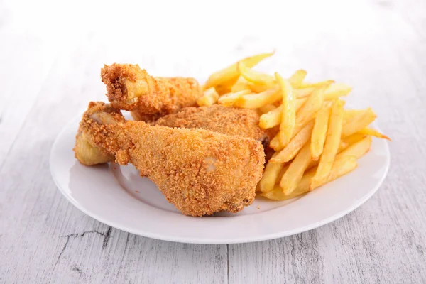 Gamba di pollo fritto — Foto Stock