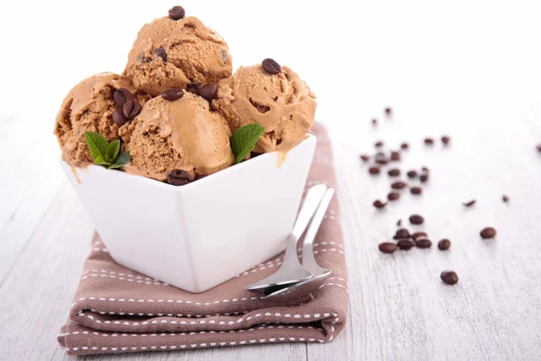 Coffee ice cream — Stock Photo, Image