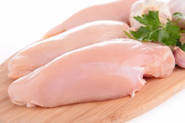 Çiğ tavuk göğsü.