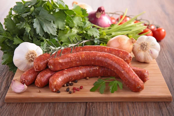 Raw sausages — Stock Photo, Image